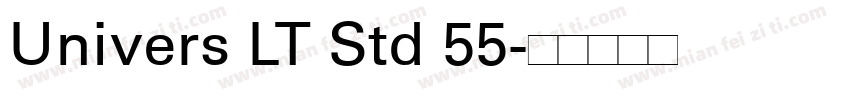 Univers LT Std 55字体转换